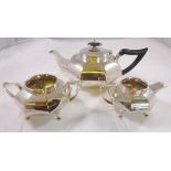 ART DECO TEA SERVICE. Silver plated Art Deco tea service