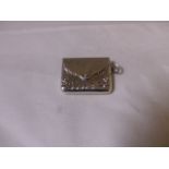 SILVER STAMP CASE. Stamped silver purse stamp case