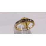 9CT DIAMOND RING. 9ct gold eleven diamonds eternity ring