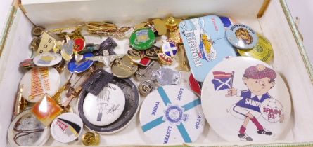 VINTAGE BADGES. Collection of mixed vintage badges including Thunderbirds, Merseyside Police