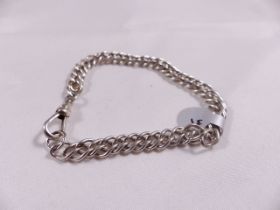 SILVER CURB BRACELET. Sterling silver double curb bracelet