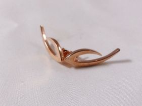 SILVER EARRINGS. Rose gold plated silver earrings