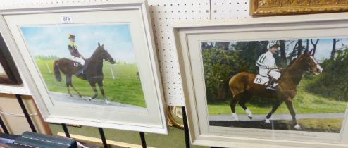 HORSE AND JOCKEY PRINTS. Pair of framed and glazed horse and jockey prints of Luggala and