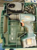 BOSCH DRILL. Boxed Bosch cordless drill, 14.4v