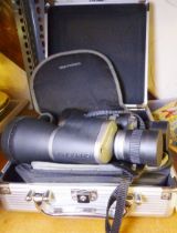 CASED VANGUARD BINOCULARS. Pair of cased Vanguard 8~24 x 50 binoculars