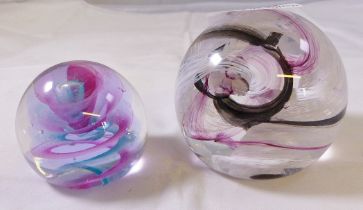 CAITHNESS PAPERWEIGHTS. Two Caithness glass paperweights