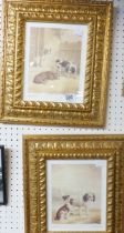 DOG PICTURES. Two framed and glazed pictures of dogs