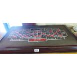 ROULETTE TABLE. Vintage Roulette / Poker table board, 79 x 45cm