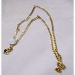 9CT ON SILVER CHAIN. 9ct gold bonded to 925 silver curb chain