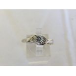 18CT DIAMOND SOLITAIRE RING. 18ct white gold 0,50ct diamond solitaire ring with 0,33ct centre stone,