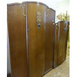 TWO VINTAGE WARDROBES. Two Advance Furniture vintage wardrobes