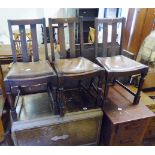 MIXED FURNITURE. Quantity of mixed furniture including blanket box, dining chairs and office drawers