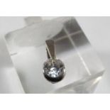 9CT PENDANT. 9ct white gold pendant