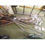 VINTAGE GOLF IRONS. Assorted quantity of vintage golf irons