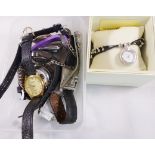 MIXED WRISTWATCHES. Box of mixed gents and ladies wristwatches including Sekonda