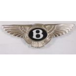 CAR BADGE. Bentley car badge, L ~ 29cm