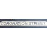 CORONATION STREET SIGN. Coronation Street sign, L ~ 123cm