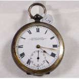SILVER POCKET WATCH. Silver Kendal & Dent fusee pocket watch, A/F