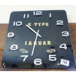 CLOCK. Square clock with Jaguar to face
