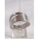 ARMANI SILVER RING. Vintage Emporio Armani hallmarked silver ring, size O