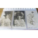 ALBUM OF POSTCARDS. Album of forty eight postcards relating to Miss Marie Studholme