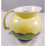 HAND PAINTED JUG. Hand painted jug by Denise Steele, Sun Ray 53/100 signed by artist, H ~ 16cm