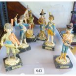 MILITARY FIGURES. Six cast resin historical military figures