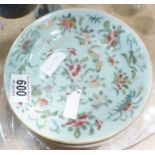 CHINESE CANTON SAUCER DISHES. Pair of 19th Century Chinese Canton saucer dishes