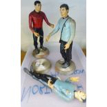 STAR TREK FIGURES. Three Star Trek figures, Kirk, Spock and Bones