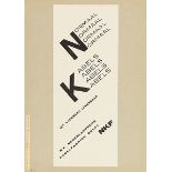 Zwart, Piet. Werbeschrift für die NKF (Nederlandsche Kabel Fabriek). (1929). 29,8 x 12 cm. Auf