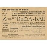 DADA - - Baader, Johannes. Der Oberdada veranstaltet am Donnerstag, 20. Januar C (1921 a. St.) im