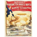 Plakate - - Schichtls Marionetten-Variete-Theater. Die Original Marine-Schauspiele auf freier