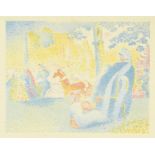 Cross, Henri Edmond. In den Champs-Elysées. Farblithographie auf China. 1898. Bildgröße: 20,2 x 26,2