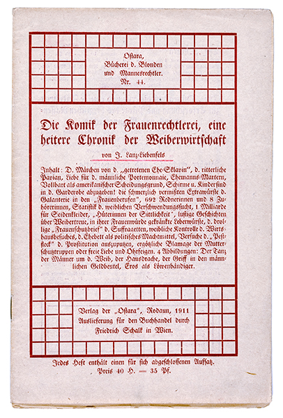 Völkische Bewegung - - Lanz von Liebenfeld, Jörg. Ostara. Sammlung von 9 Heften. Rodaun/Mödling-