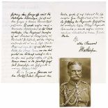 Mackensen, August von. Eigenhändiger, dreiseitiger Brief an einen Oberstleutnant. Auf Mackensens