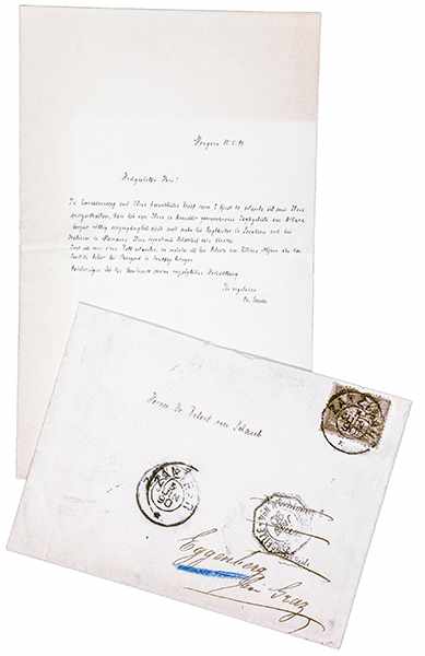 Emin Pascha. Eigenhändiger elfzeiliger Brief an Robert von Schaub. Deutsche Handschrift auf - Image 2 of 2