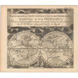 Nicolas Sanson 1743 [Lot of 3] Mappe-Monde ou Carte Generale du Globe Terrestre Representee en