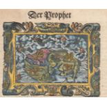 See description. 1564 [Daniel's Dream Map] This unusual little map is also known as the Wittenberg