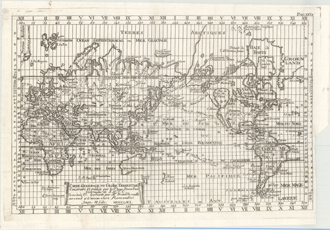 Brouckner/Remondini 1761 Carte Generale du Globe Terrestre... This uncommon map is Remondini's