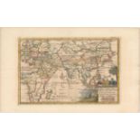 Emanuel Bowen 1730 A Map of Marco Polo's Voyages & Travels in the 13th Century Through a Great