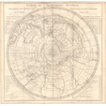 Cook/Benard 1775 Carte de l'Hemisphere Austral Montrant les Routes des Navigateurs les Plus Celebres