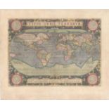 Abraham Ortelius 1587 Typus Orbis Terrarum Ortelius' beautiful oval world map is a simplified