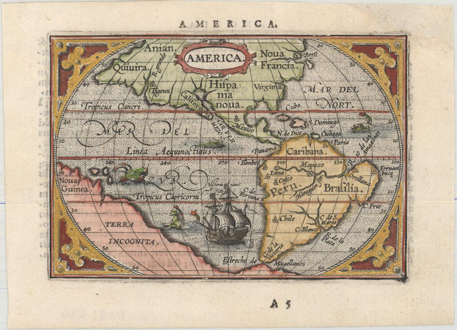 Ortelius/Coignet 1601 America In 1601 Johannes Keerhergen produced a competitive version of