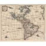 Henry Seile 1666 Americae Descriptio Nova Impensis Philippi Chetwind... Boldly engraved map of the