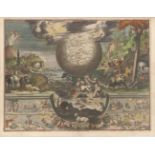 Romain de Hooghe 1687 [Prophetien - Vervullingen] This is a very unusual Bible map with a hemisphere