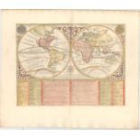 Henry Abraham Chatelain 1720 Mappemonde ou Description Generale du Globe Terrestre This
