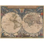 Johannes Blaeu 1660 Nova et Accuratissima Totius Terrarum Orbis Tabula This splendid world map is