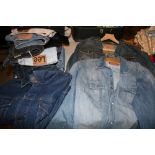 VINTAGE MENS DENIM - a selection of vintage jeans (10) and denim shirts (3) to include brands Ralph