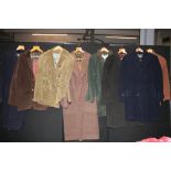 VINTAGE COATS - a collection of 8 gentleman's overcoats to include the makes Aquascutum