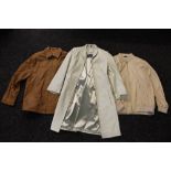 VINTAGE LEATHER COATS - a collection of 3 leather coats by Cool & Calm to include a Mint coloured